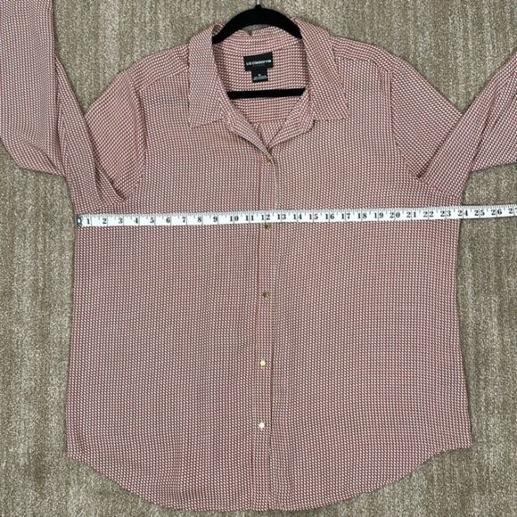 Liz Claiborne Career Long Sleeve Button Down Geometric Pattern Shirt Size XL - Picture 7 of 9